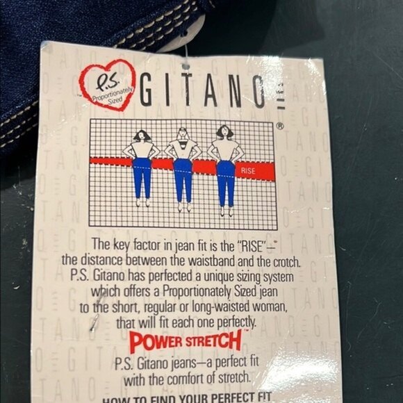 Vintage 80s Gitano high rise dark wash jeans size 12 nwt deadstock - Picture 10 of 11